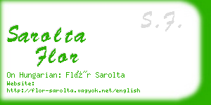 sarolta flor business card